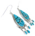 Turquoise Jewelry Southwest Silver Hook Dangle Earrings MW66592
